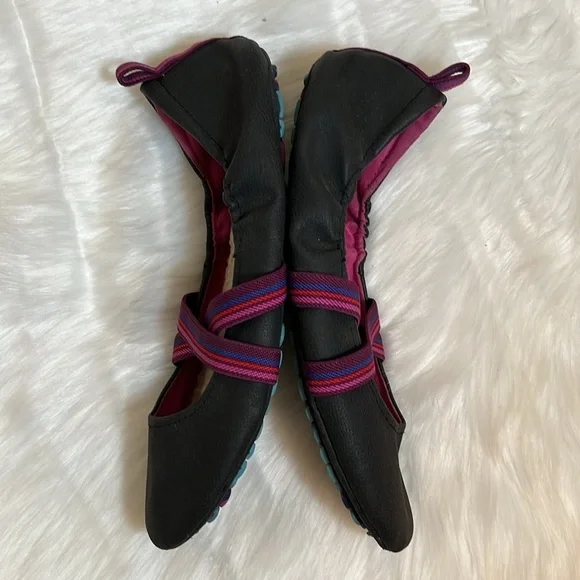 Acorn Black Fleece Lined Ballet Flats - Picture 8 of 11